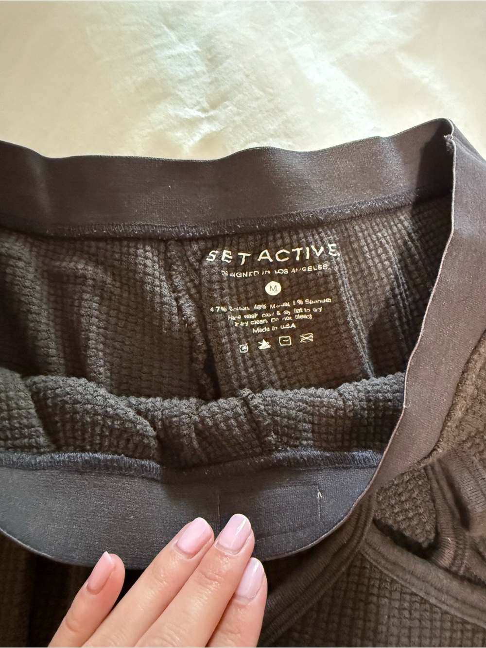 SET Active brown waffle knit set - Picture 3 of 5